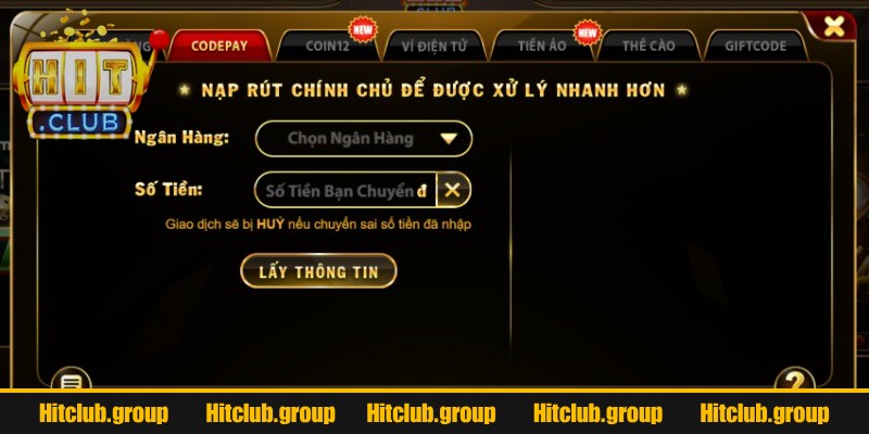 Người chơi đảm bảo đúng yêu cầu số dư